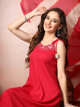 Women's Pink Solid & Embroidered Poly Crepe A-Line Kurta Dupatta Set-KDRANIHASSAL
